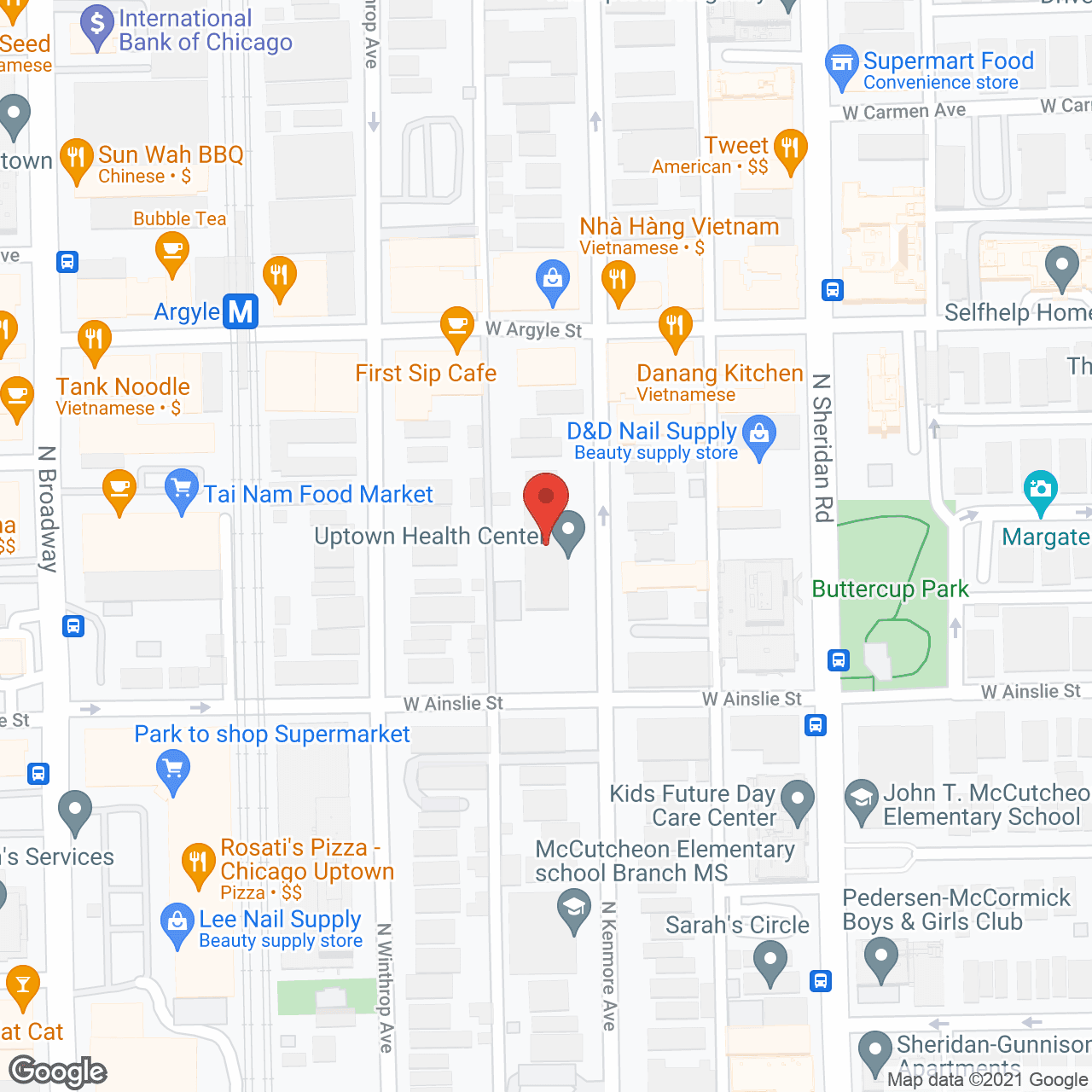 Mid America Care Center in google map