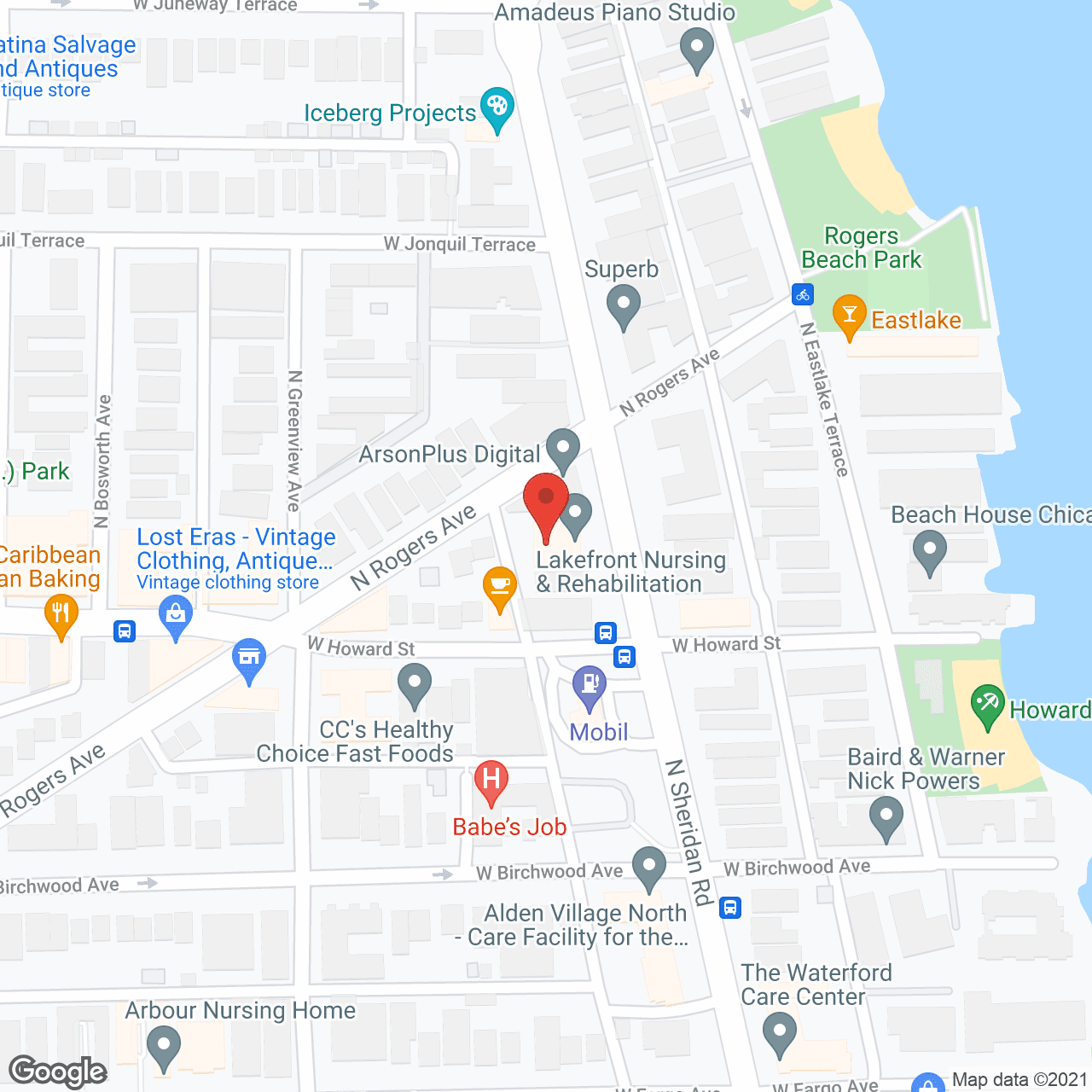 Lakefront Healthcare Ctr in google map