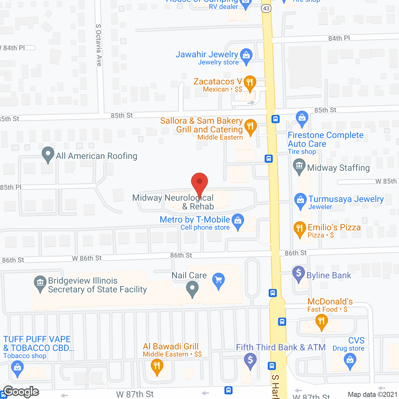 Midway Neurological and Rehab in google map