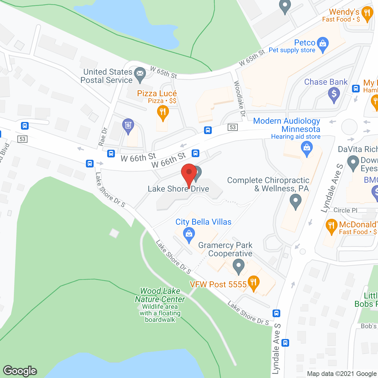 Lake Shore Drive Condominiums in google map