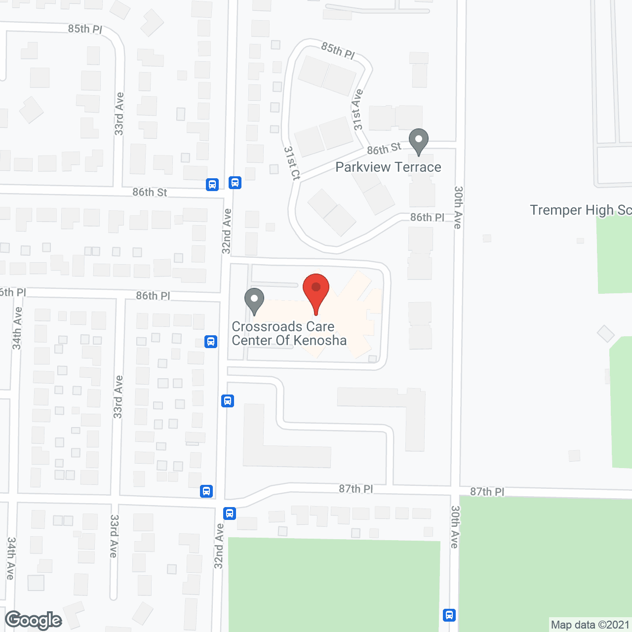 Crossroads Care Center of Kenosha in google map