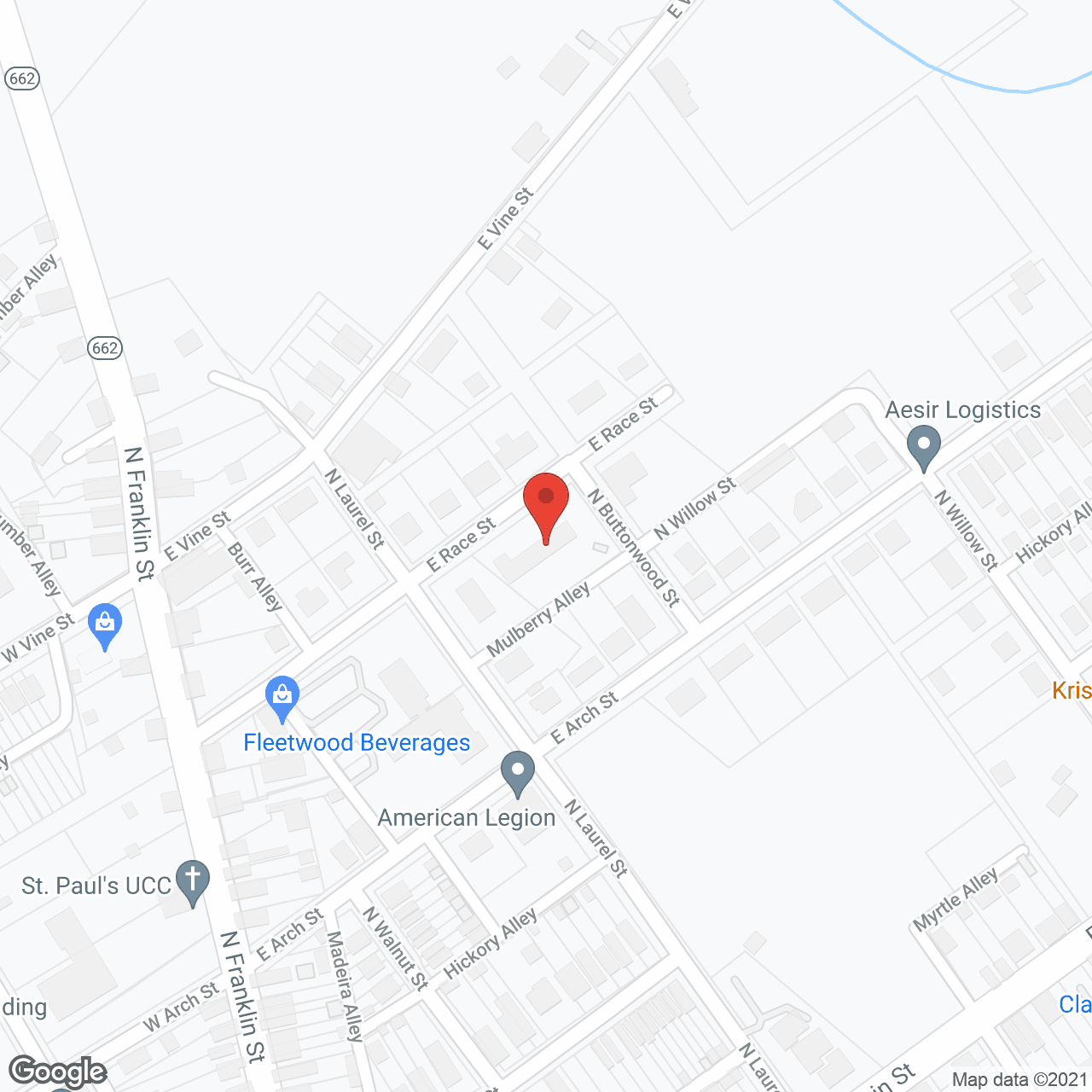 Evans Retirement Center in google map