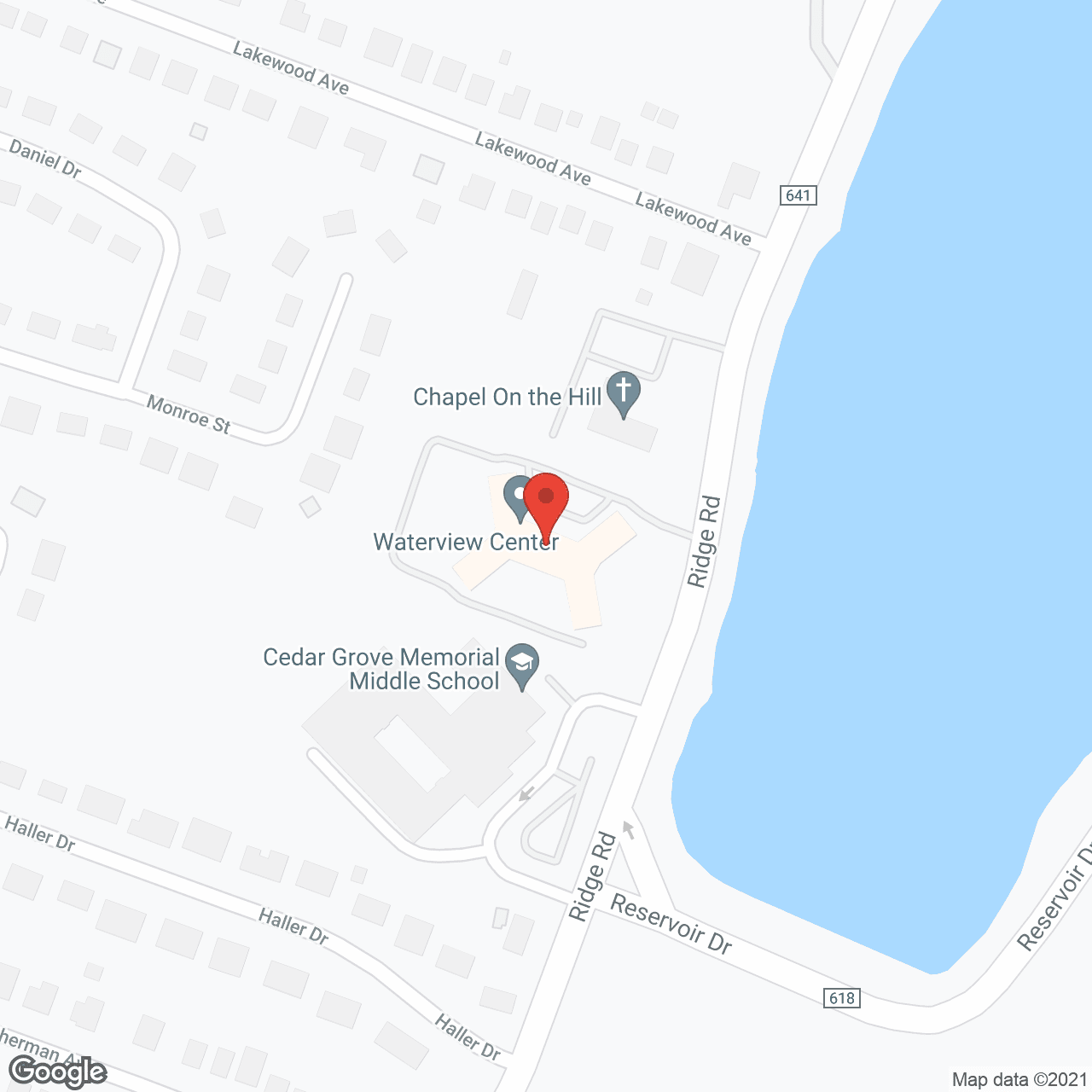 Waterview Center in google map