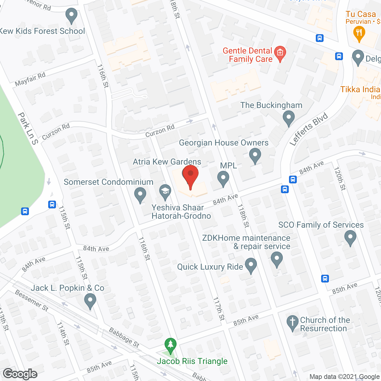 Atria Kew Gardens in google map