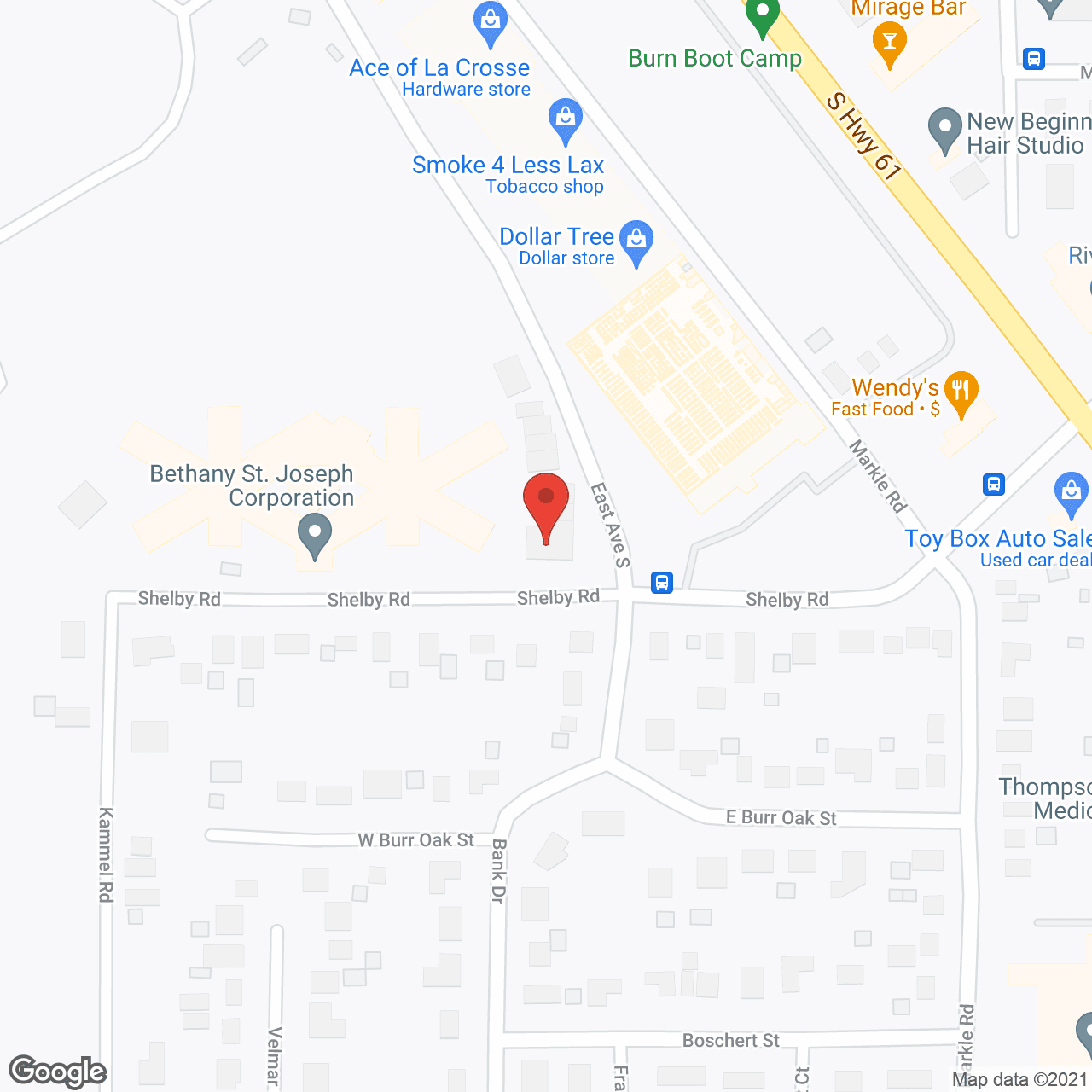 Shelby Terrace in google map