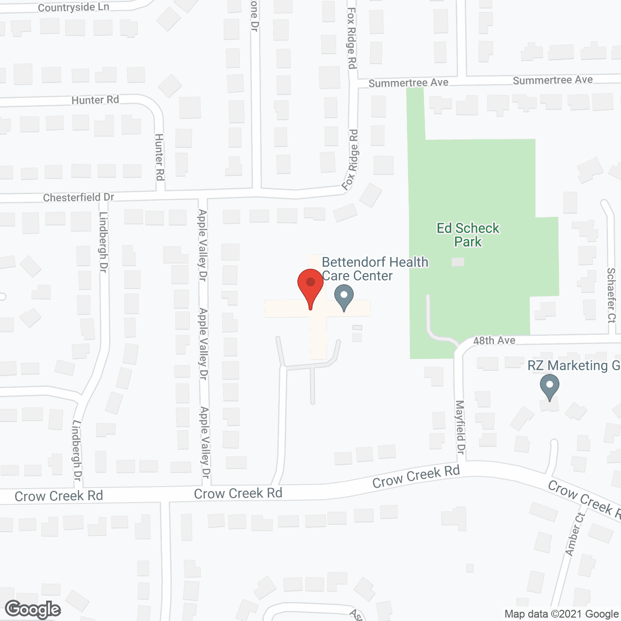 Bettendorf Health Care Ctr in google map