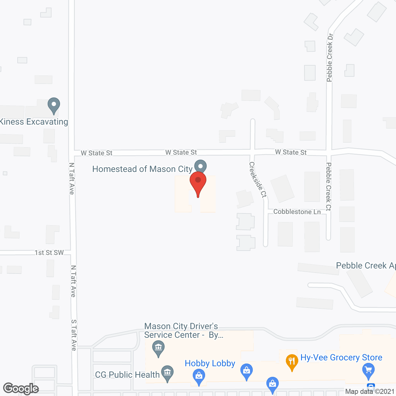Homestead of Mason City in google map