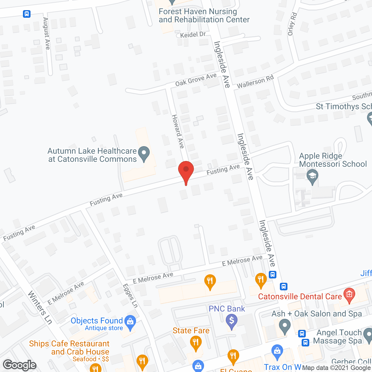 Catonsville Commons in google map