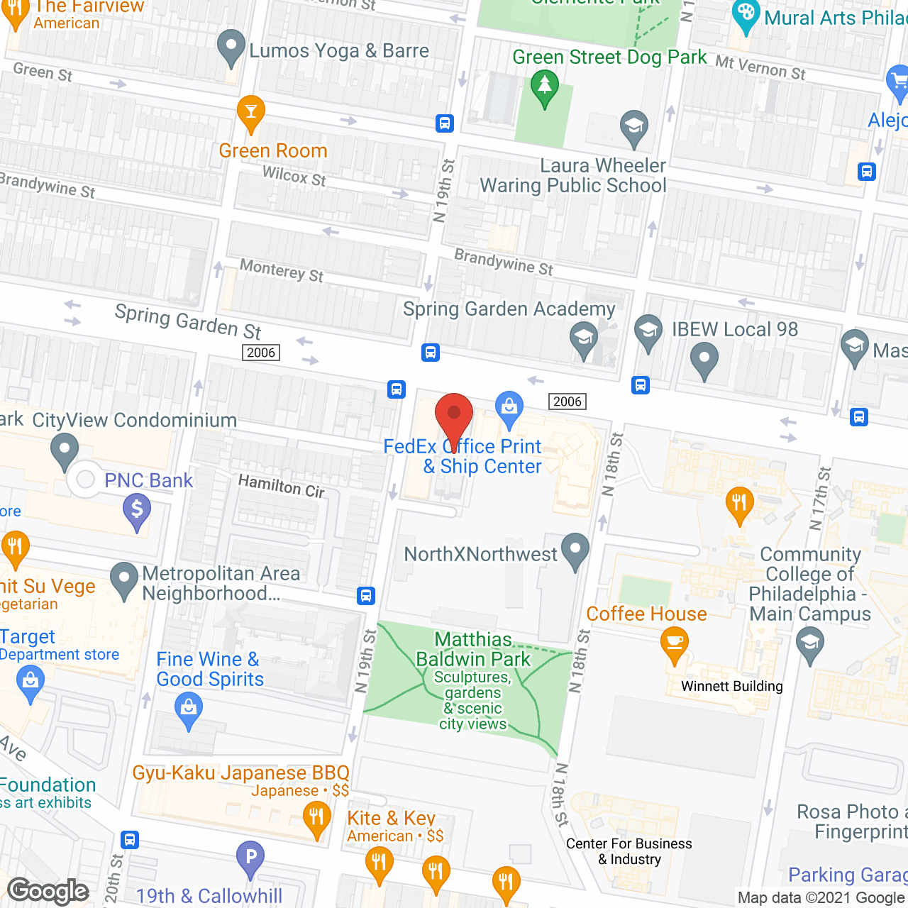 Spring Garden Towers in google map