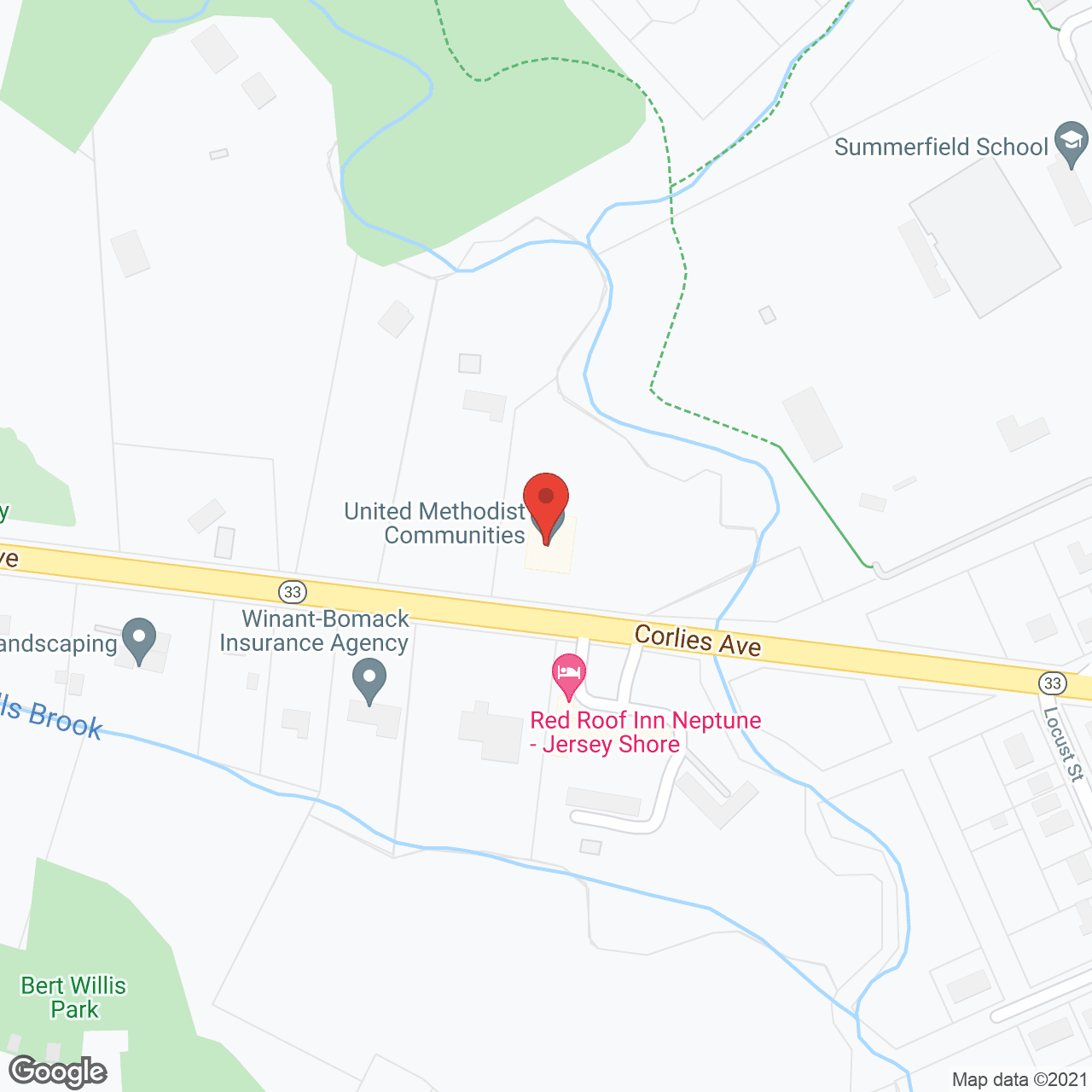 United Methodist HOMES-NJ in google map