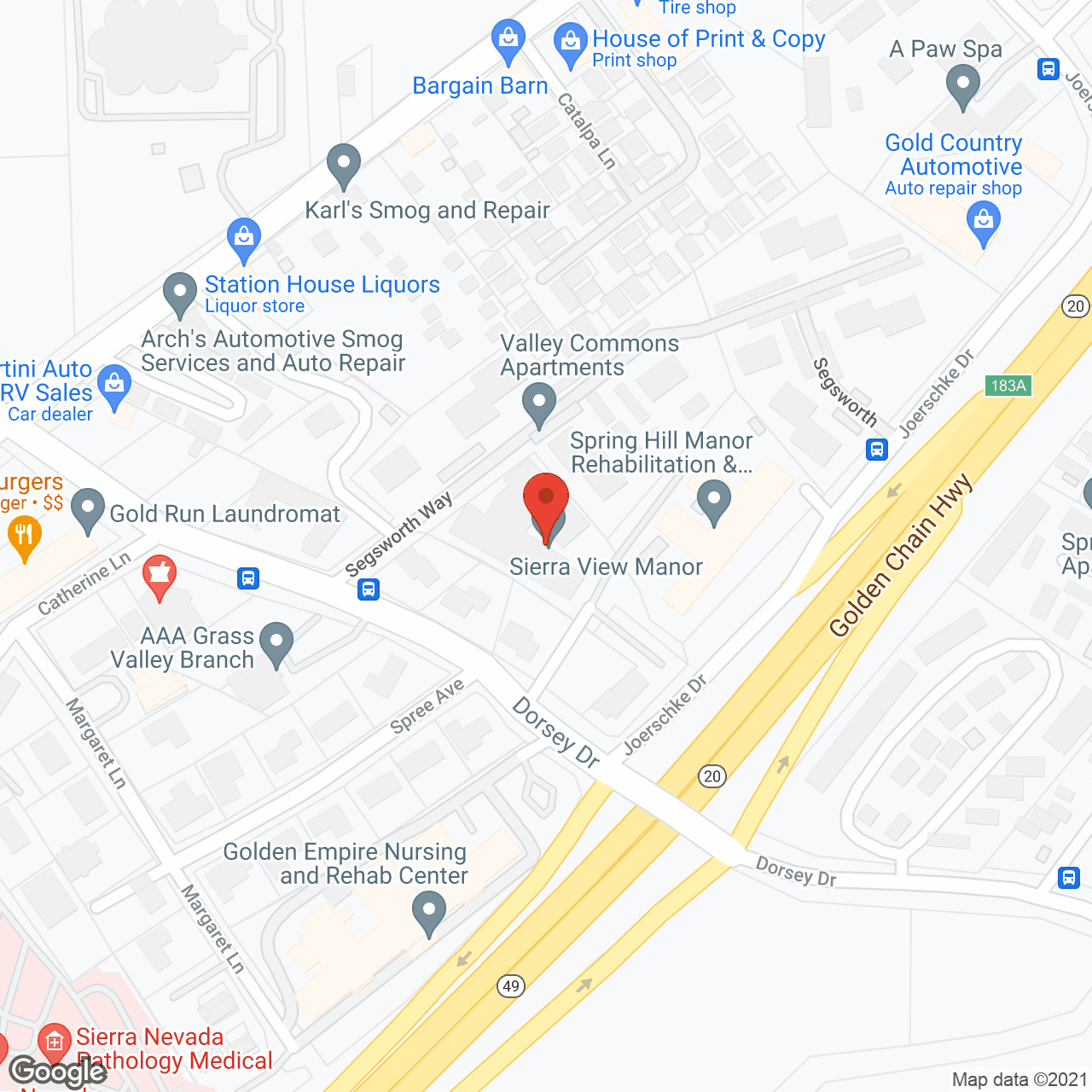Sierra View Manor in google map