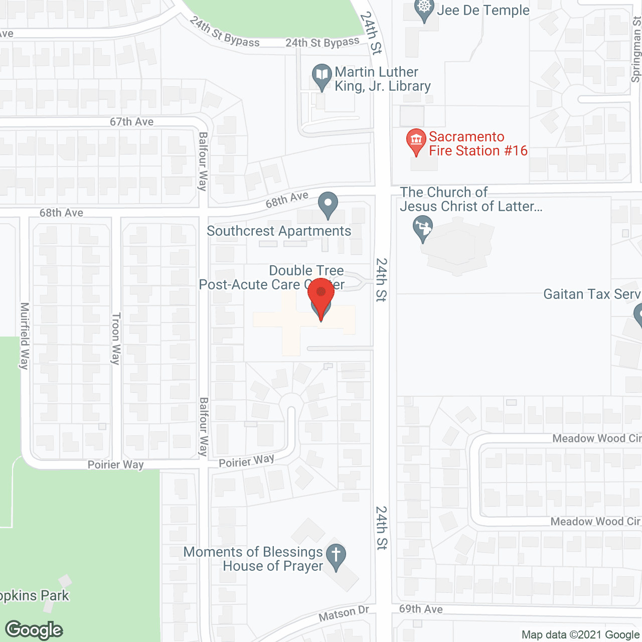 Double Tree Skilled Nursing in google map