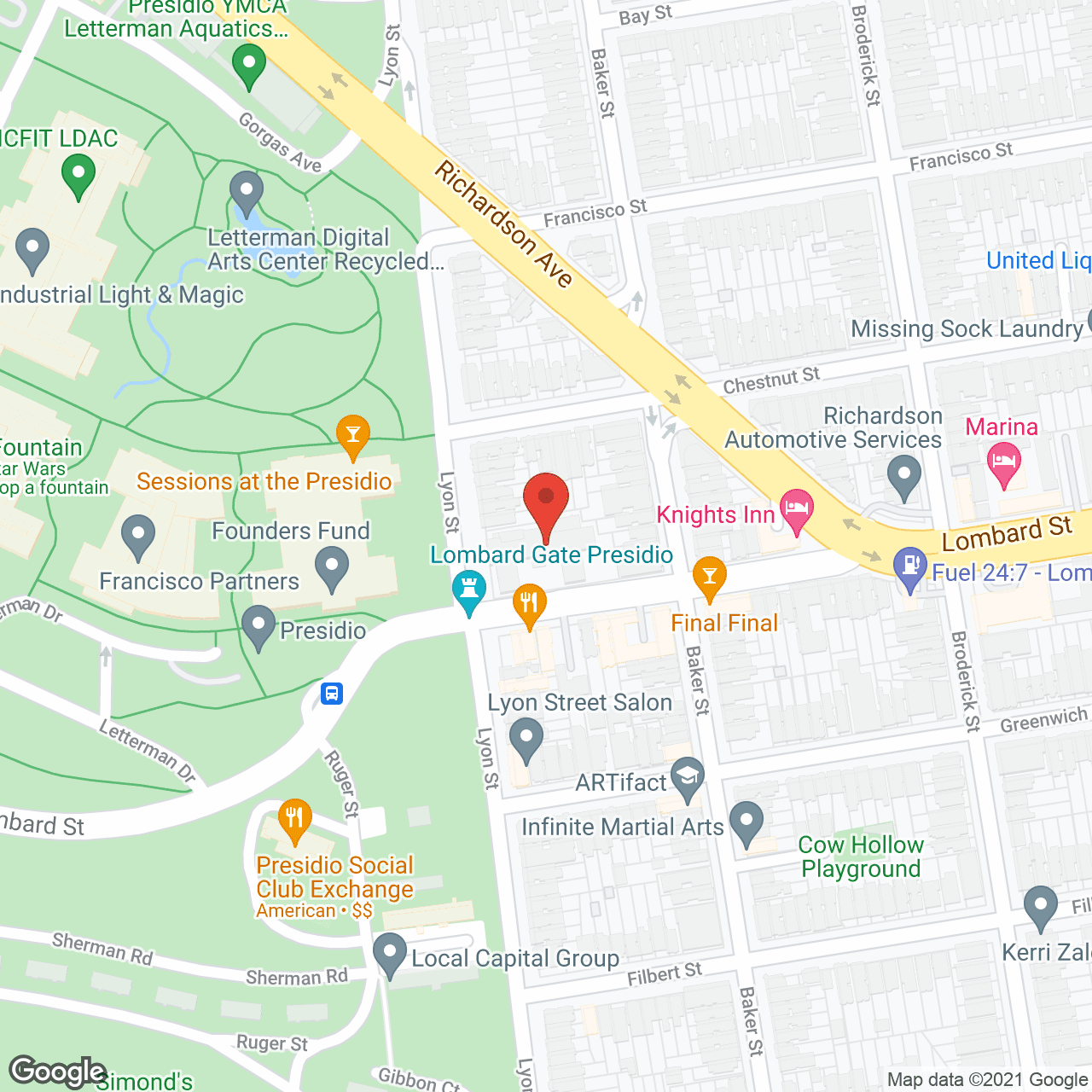 Presidio Gate Apartments in google map