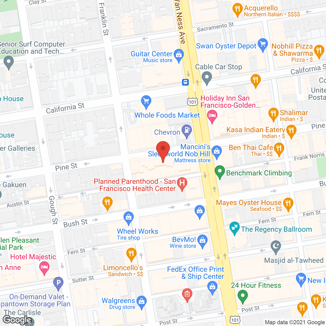 San Francisco Towers in google map