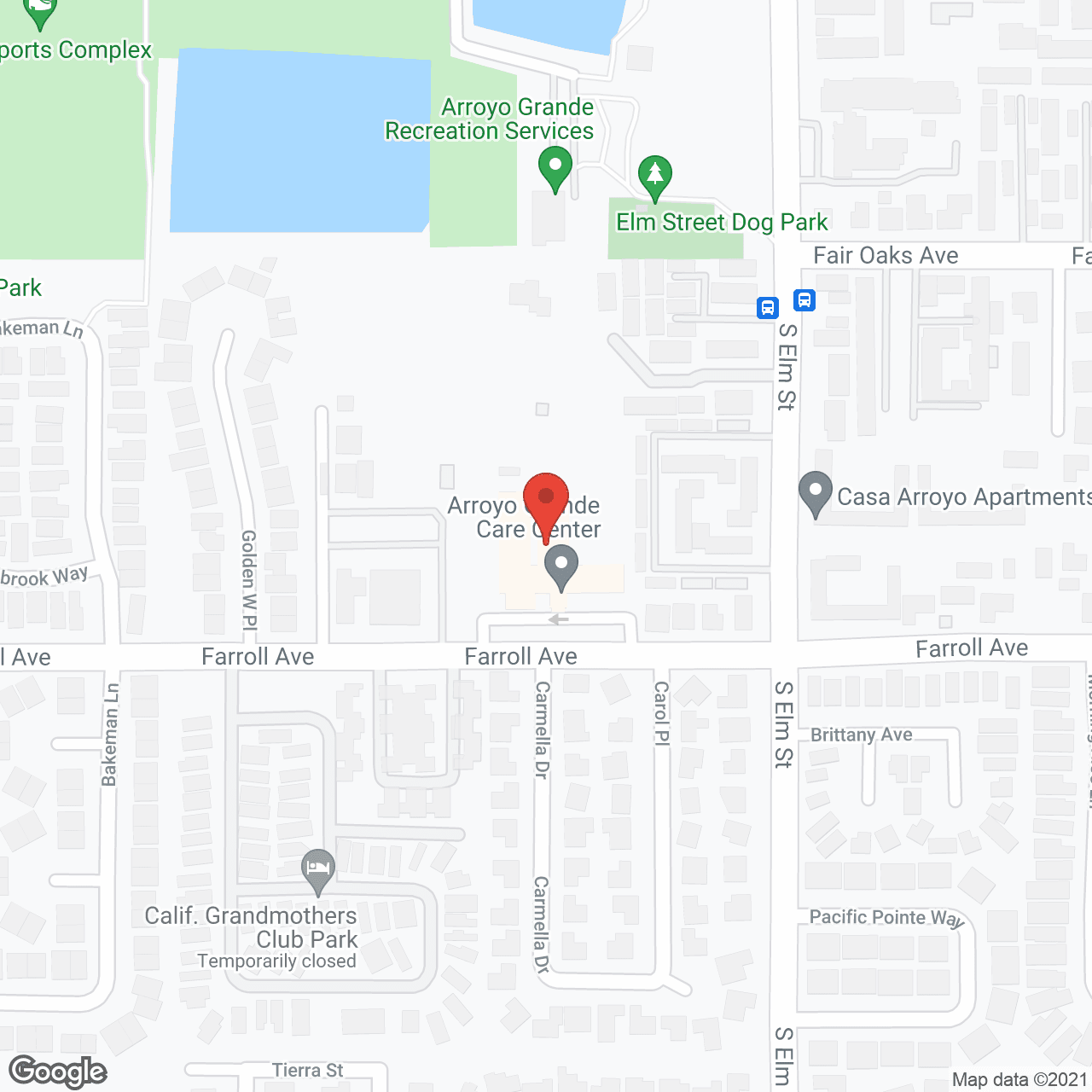 Arroyo Grande Care Center in google map