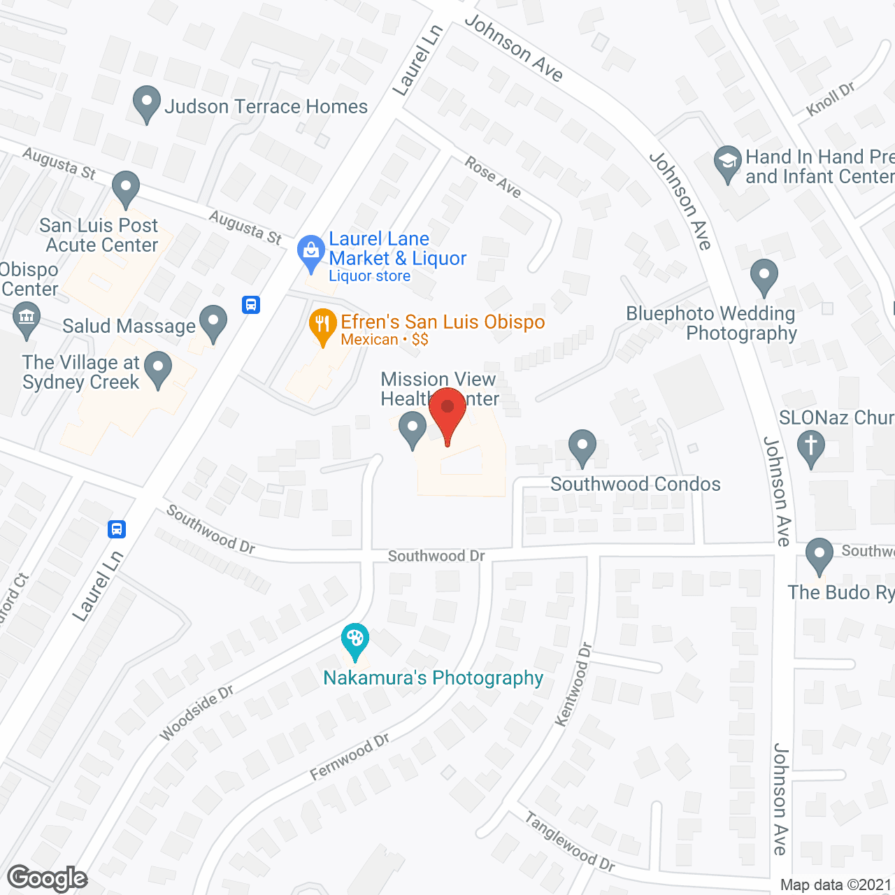 Woodside Nursing Center in google map