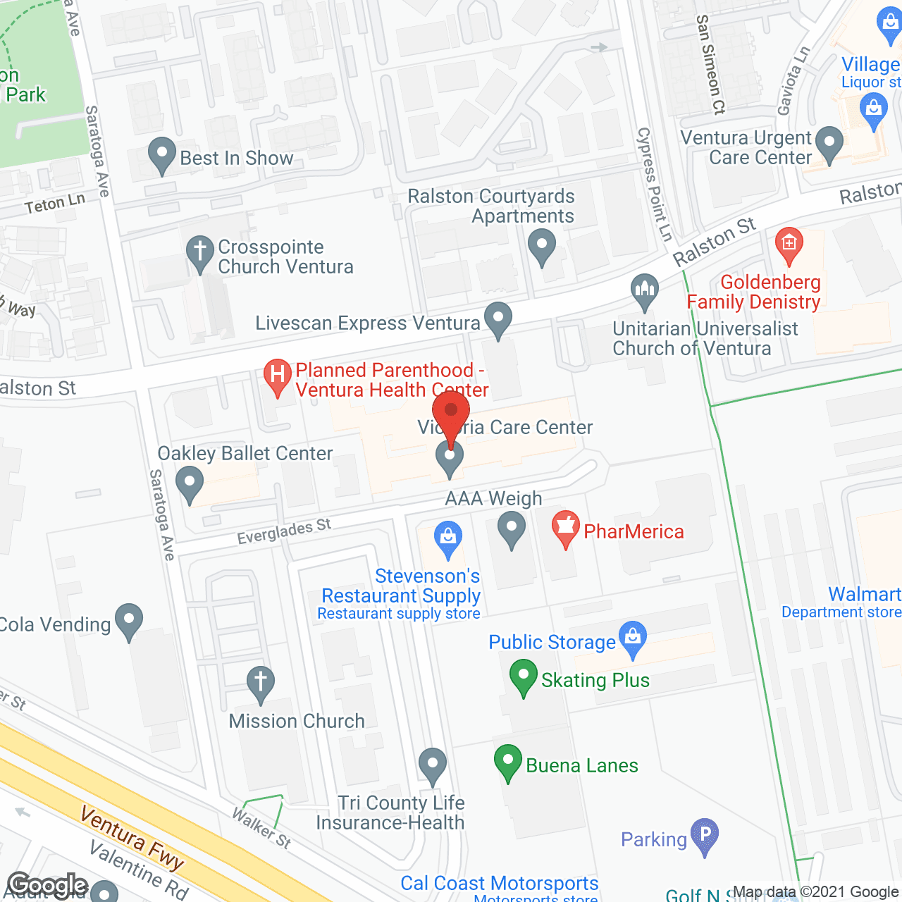 Victoria Care Center in google map