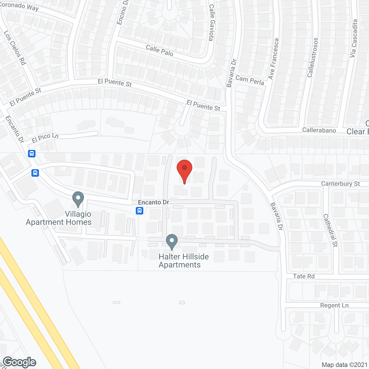 Hillside Apartment in google map