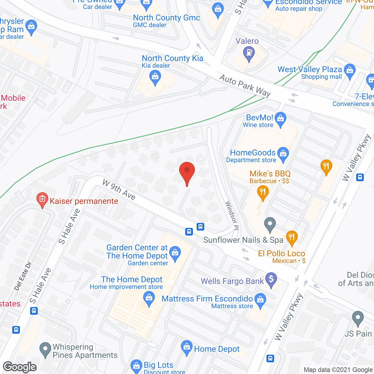 Windsor Gardens in google map