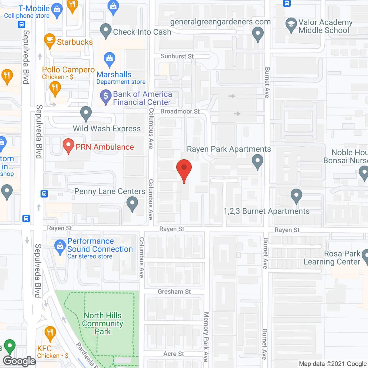 Rayen Park Apartments in google map