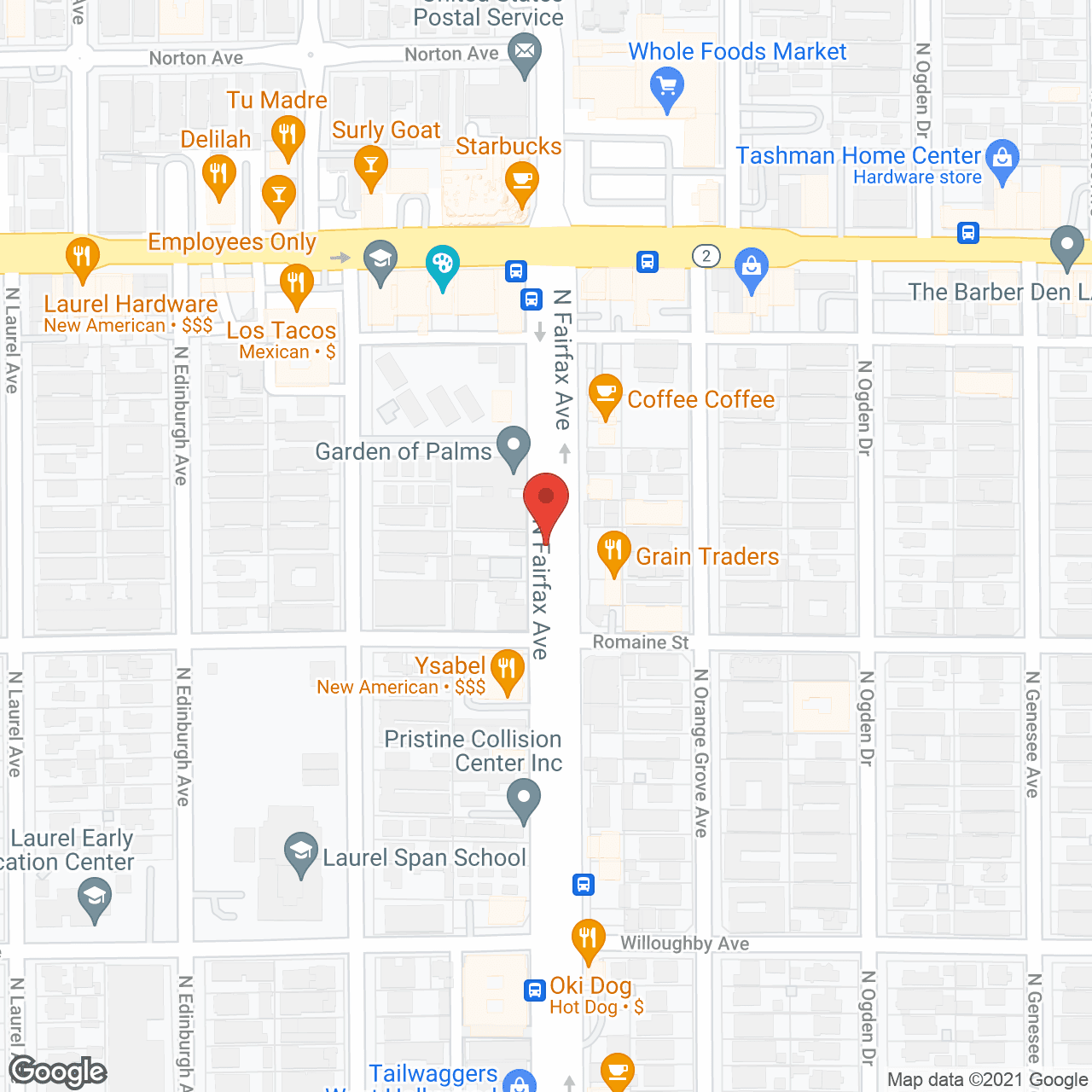 Savant of West Hollywood in google map