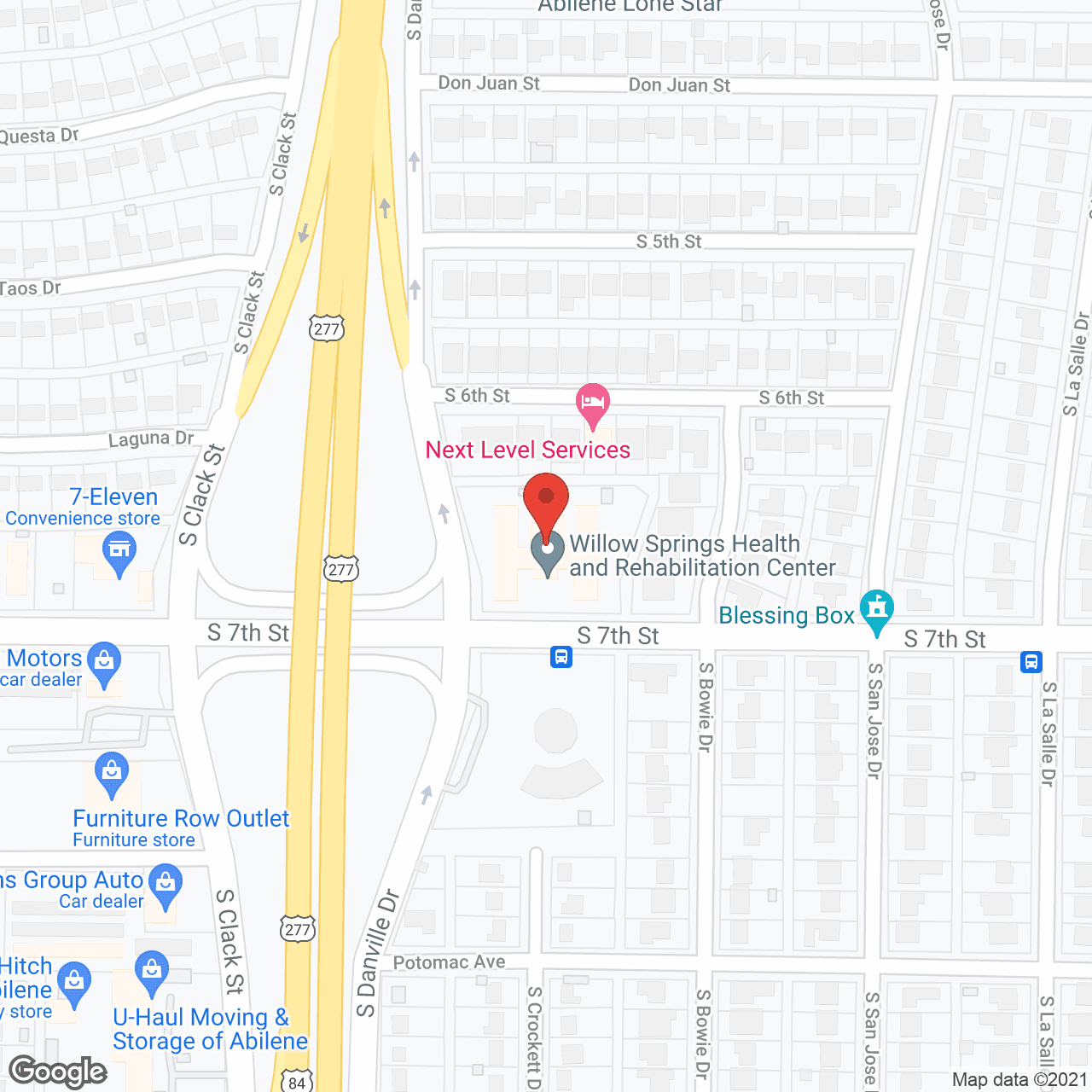 Willow Springs Health and Rehab in google map