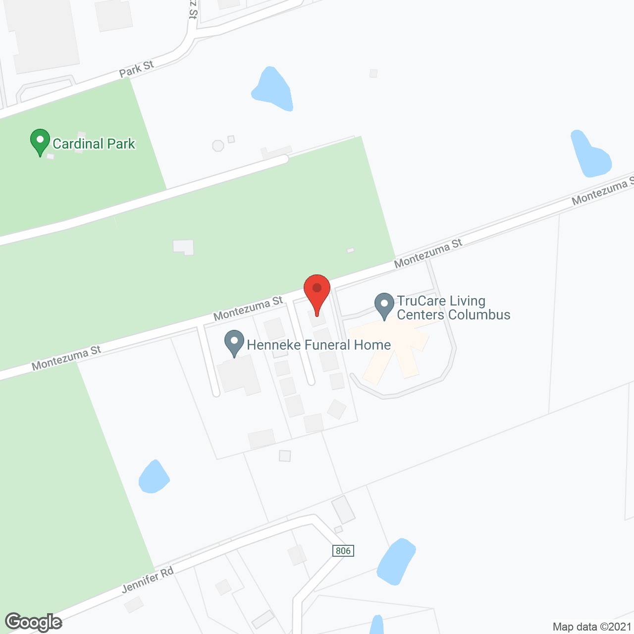 Oak Bluff Village in google map