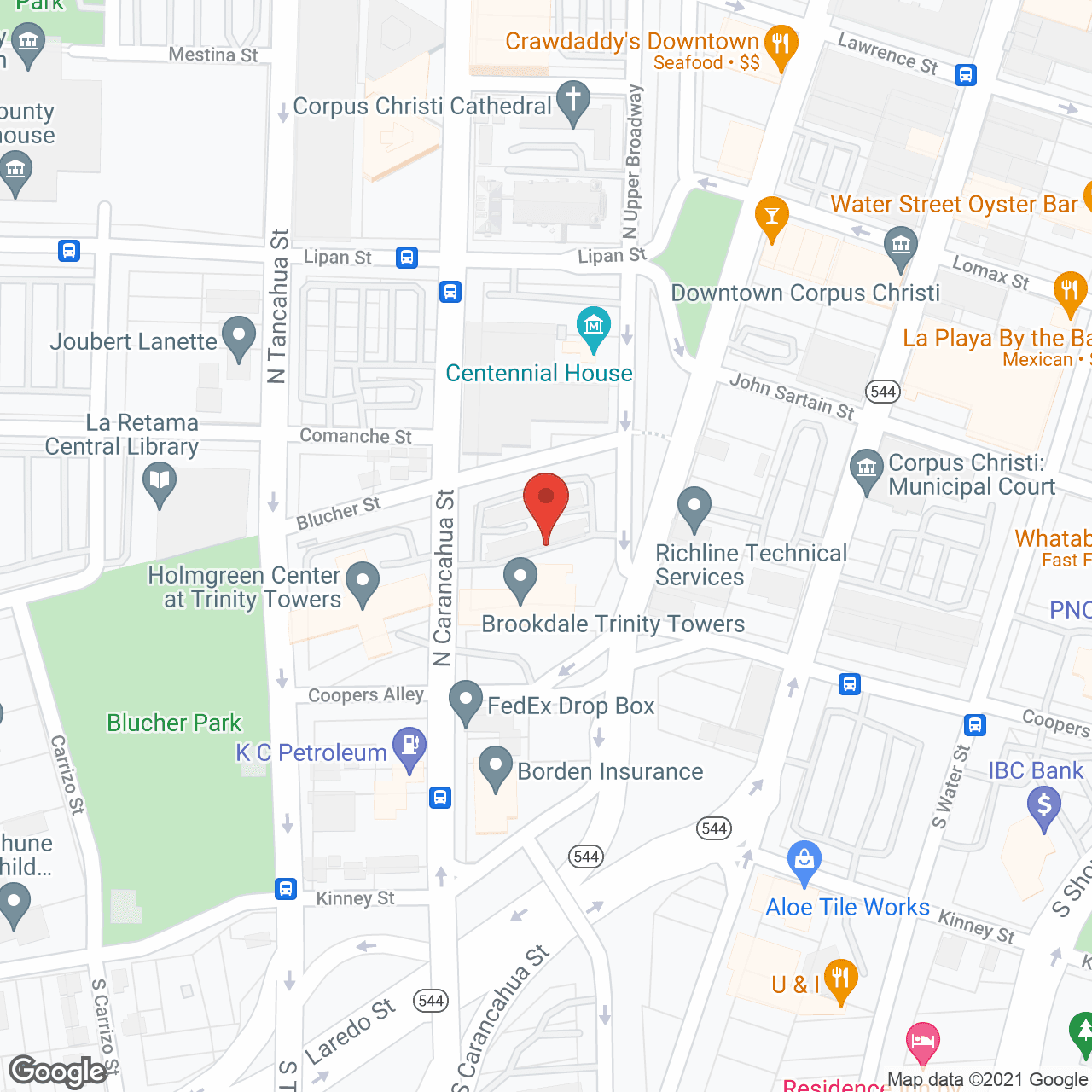 Brookdale Trinity Towers in google map