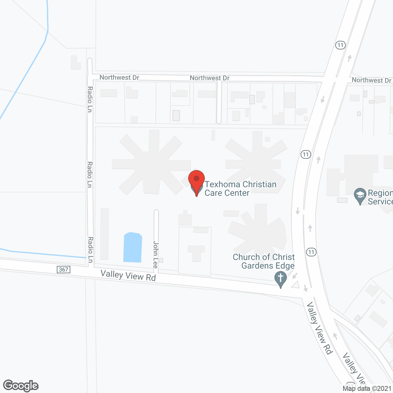 Texhoma Christian Care Ctr in google map