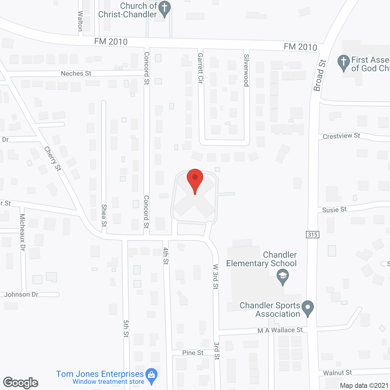 Chandler Nursing Center in google map