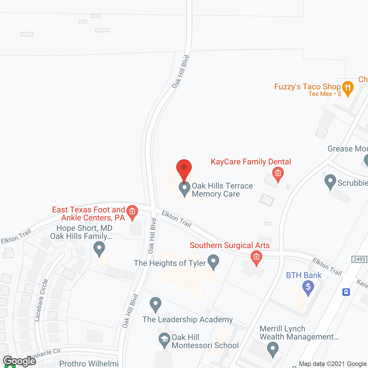 Oak Hills Terrace Memory Care in google map