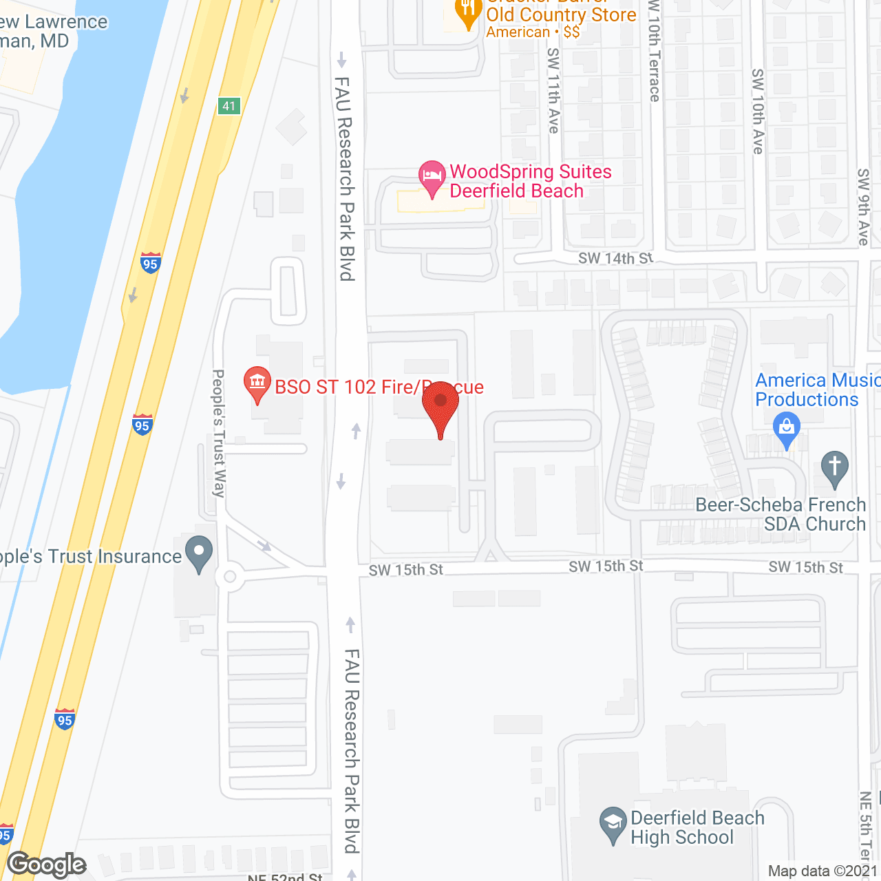 Praxis Ii-Dearfield Beach in google map