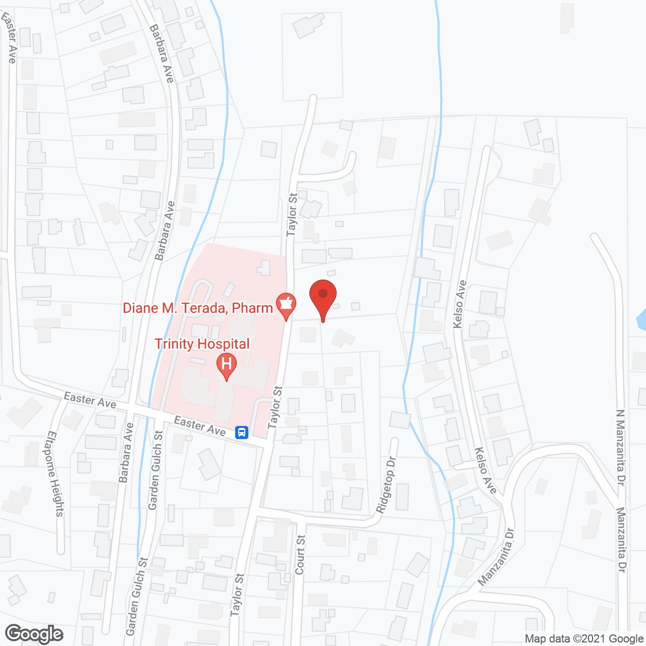 Trinity Hospital in google map