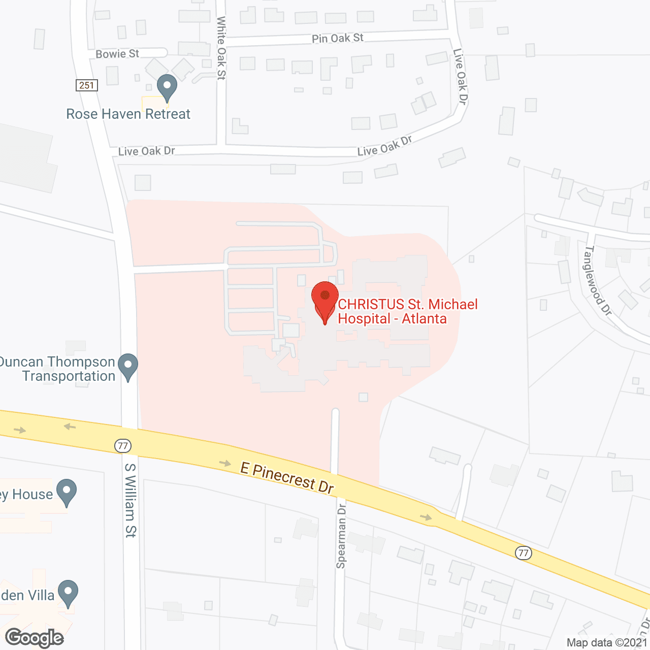 Atlanta Memorial Hospital in google map