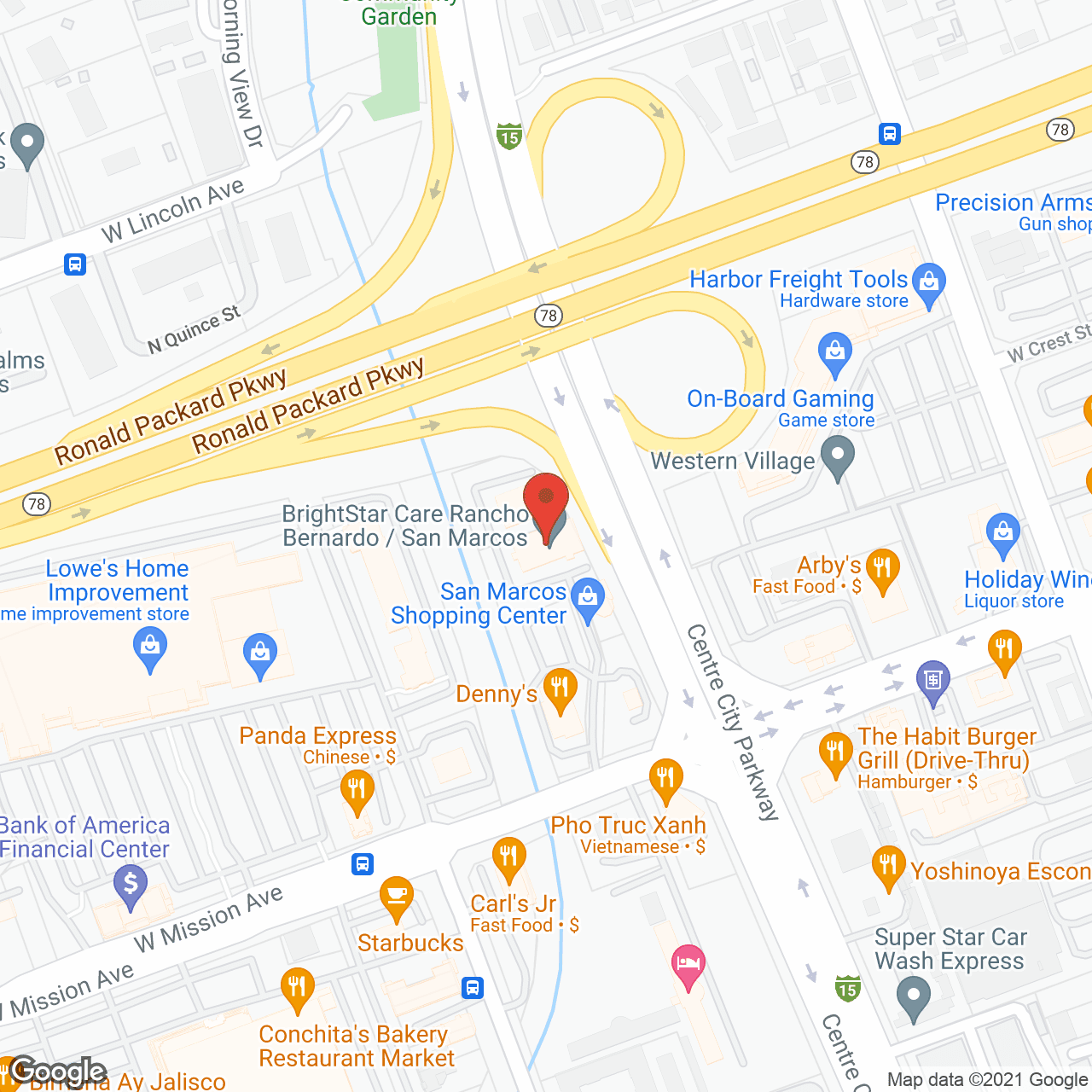 BrightStar Care of Escondido and San Marcos in google map