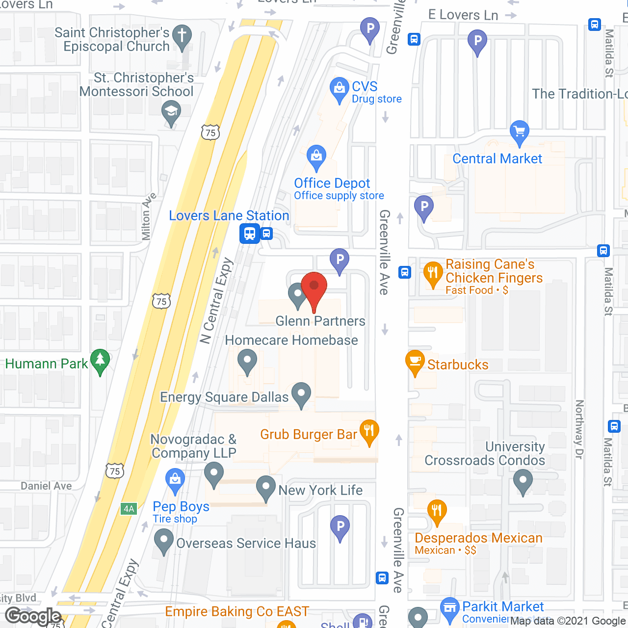 Visiting Angels of Dallas, TX in google map