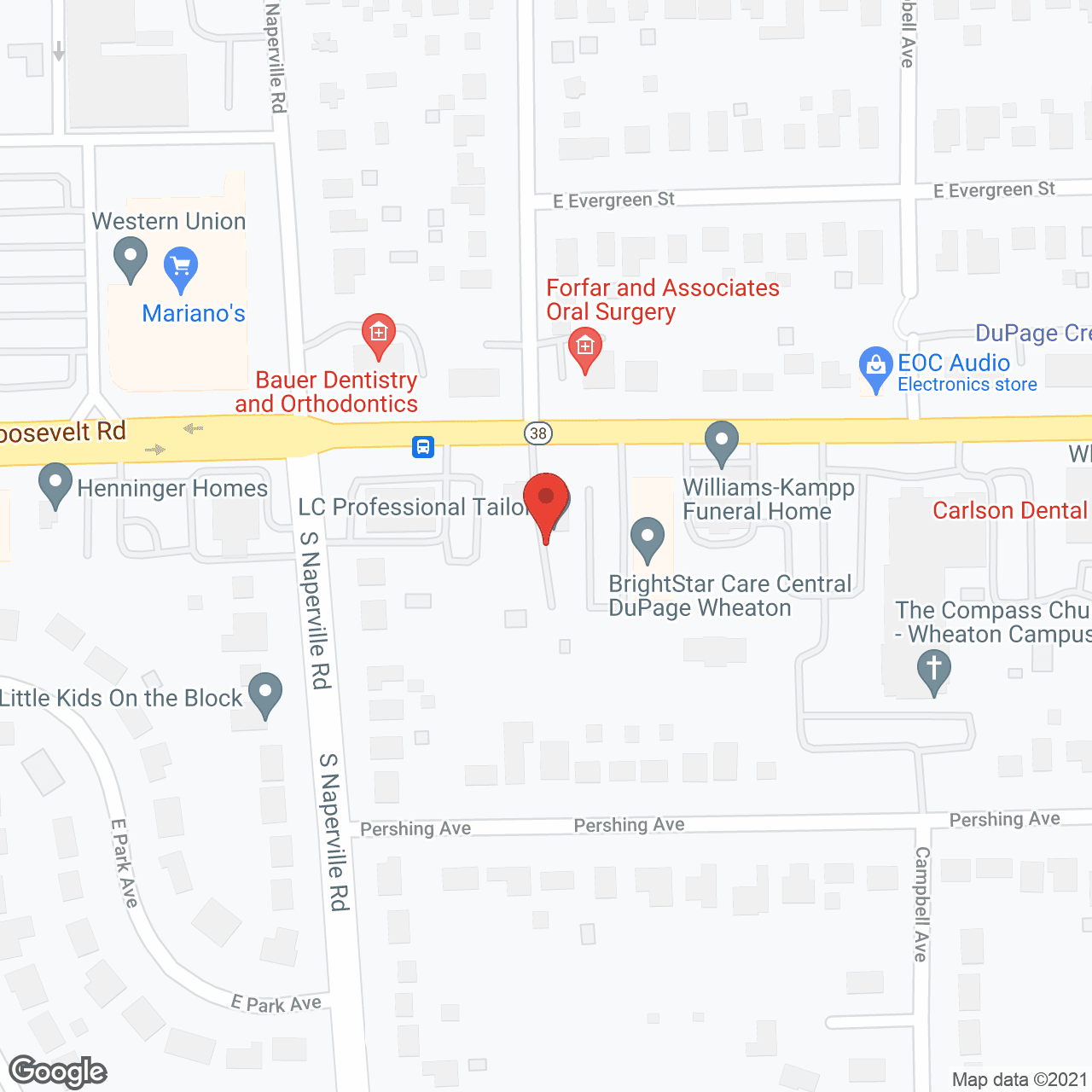 Brightstar Care of Central DuPage - Wheaton, IL in google map