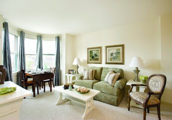 The Residence at Boylston Place in unit seating area